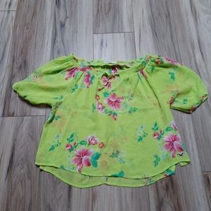 B1 - Hollister Summer top. Bright Neon Green. Size S